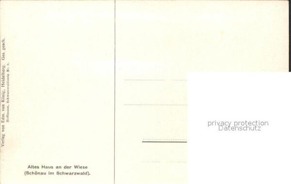 Hoffmann Heinrich Altes Haus an der Wiese Schönau Schwarz – Bild 2
