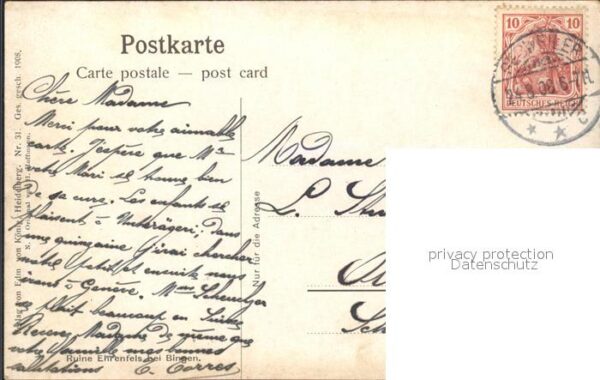 Hoffmann Heinrich Ruine Ehrenfels Bingen Nr. 31 – Bild 2