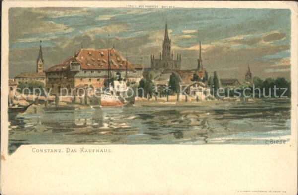 Biese Carl Karl Konstanz Das Kaufhaus Litho