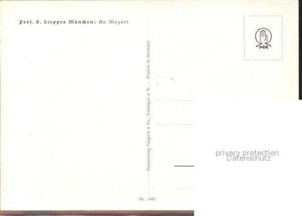 Steppes Edmund Prof. An Mozart Nr. 7005 – Bild 2
