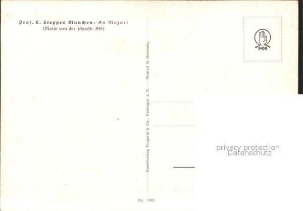 Steppes Edmund Prof. An Mozart Schwäbischen Alb Nr. 7005 – Bild 2