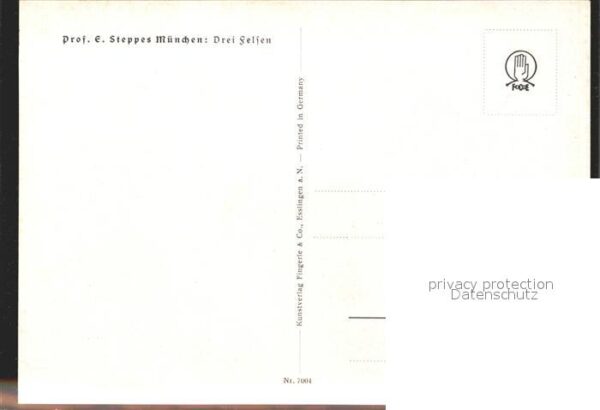 Steppes Edmund Prof. Drei Felsen Nr. 7004 – Bild 2