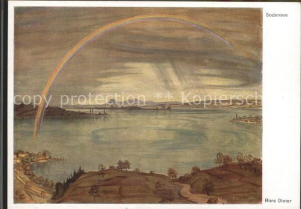 Dieter Hans Bodenseelandschaft Regenbogen