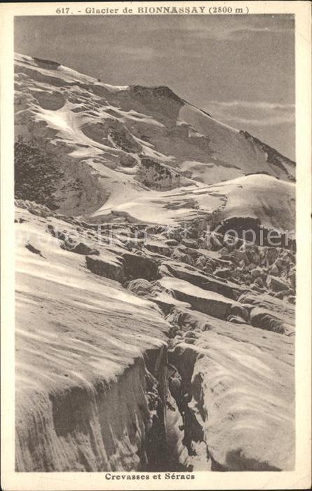 Gletscher Glacier de Bionnassay Crevasses et Sera