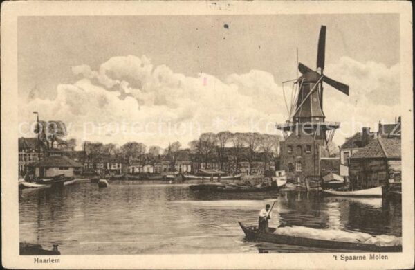 Haarlem t Spaarne Molen Windmühle