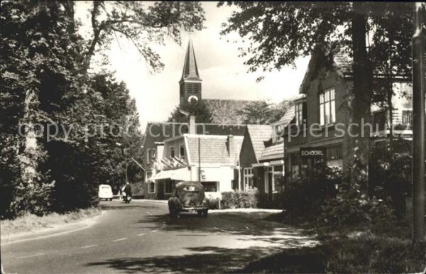 Schoorl Dorpsgezicht Strassenpartie Kirche