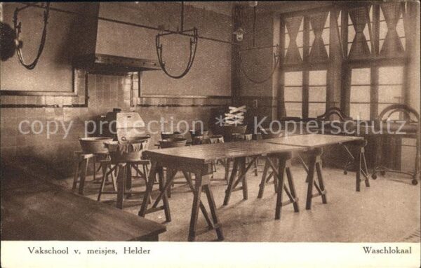 Helder Vakschool v meisjes Waschlokaal