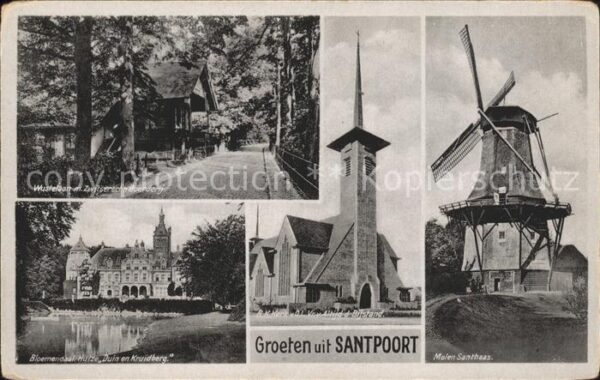 Santpoort Wustelann met Zwitsersche Boerderij Mol