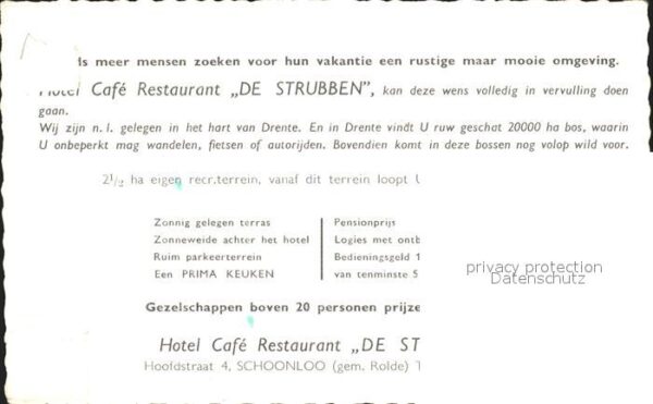 Schoonloo Hotel Cafe Restaurant De Strubben – Bild 2