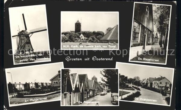 Oosterend Watermolen Kerk Straat Windmühle