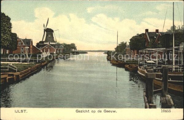 Ijlst Gezicht op de Geeuw Molen Kanal Windmüh