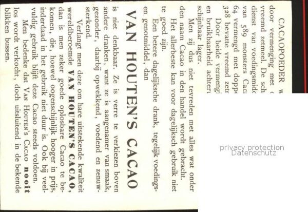Workum Markt Waag Kerk Van Houten's Cacao Werb – Bild 2