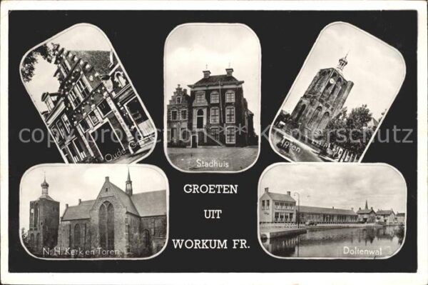 Workum Oude Gevel Stadhuis Toren Doltenwal Ker