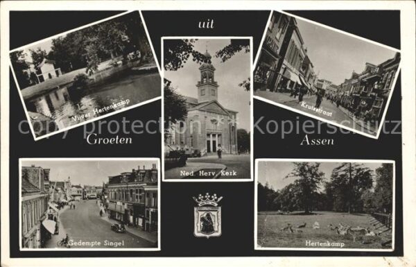 Assen Vijver Hertenkamp Kerk Kruisstraat Gede