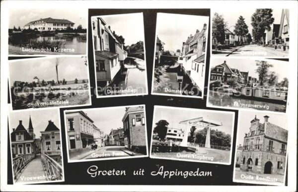 Appingedam Groningen Kazerne Damsterdiep Weg Raadhuis Vrouwe