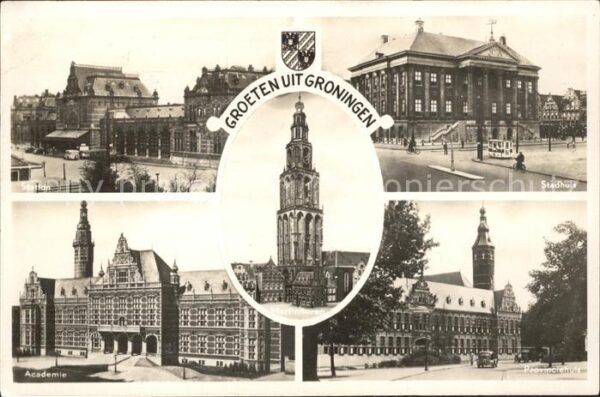 Groningen Station Stadhuis Provinciehuis Academie