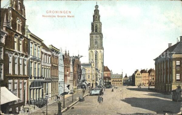 Groningen Noordzijde Groote Markt Toren