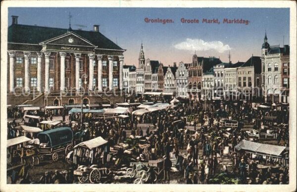 Groningen Groote Markt Marktdag