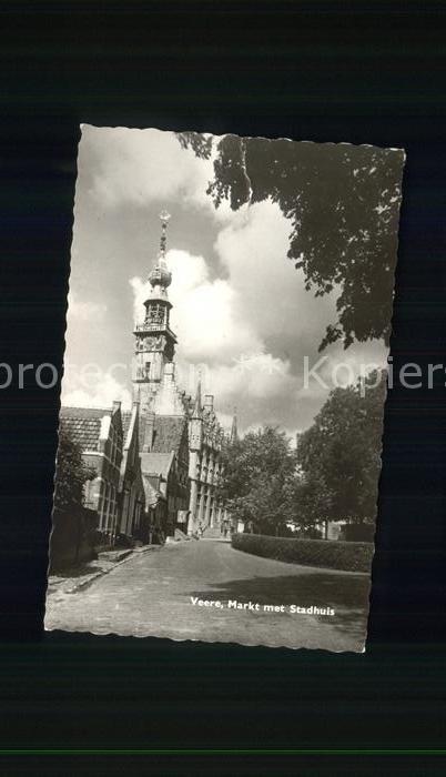Veere Markt met Stadhuis Historisches Rathaus