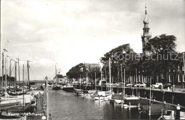 Veere Jachthaven Hafen Schiffe Turm Historisc