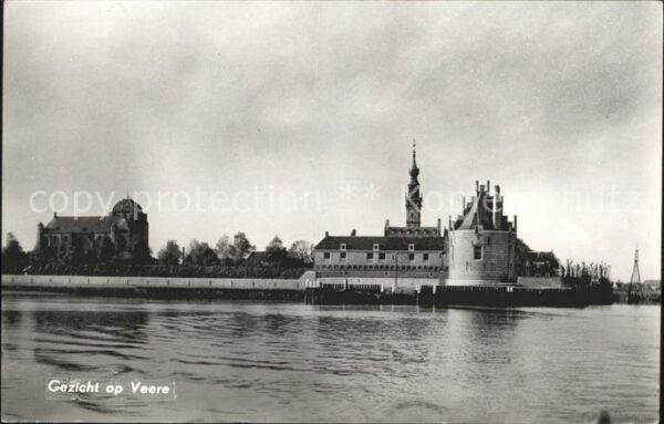 Veere Blick vom Meer Kirche Historisches Rath