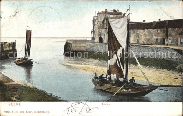 Veere Haven Hafen Fischerboot