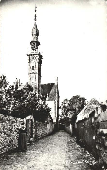 Veere Oud Straatje Stadhuis Historisches Rath