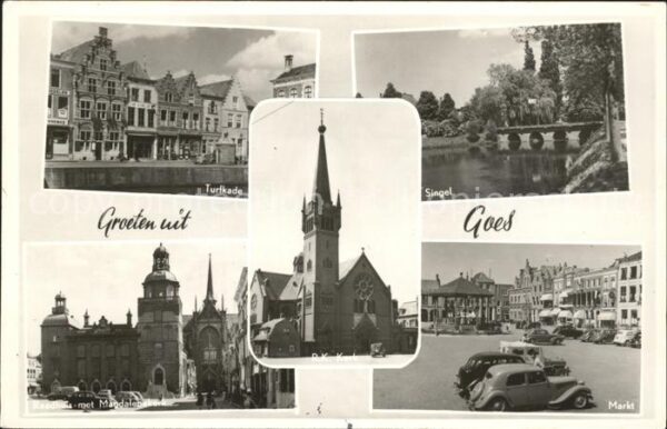 Goes Netherlands Turfkade Singel Markt Kerk Raadhuis