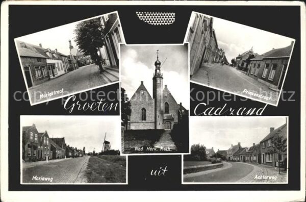 Cadzand Zeeland Mariastraat Kerk Prinzenstraat Achterwe