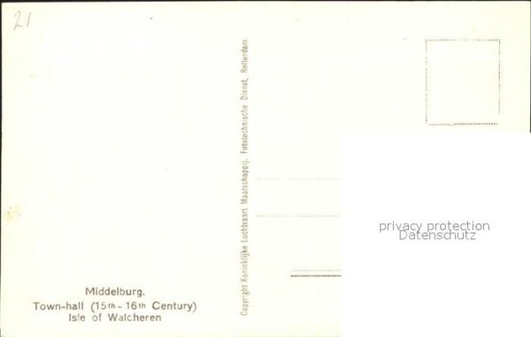 Middelburg Zeeland Markt met Raadhuis Town Hall 16th Centu – Bild 2