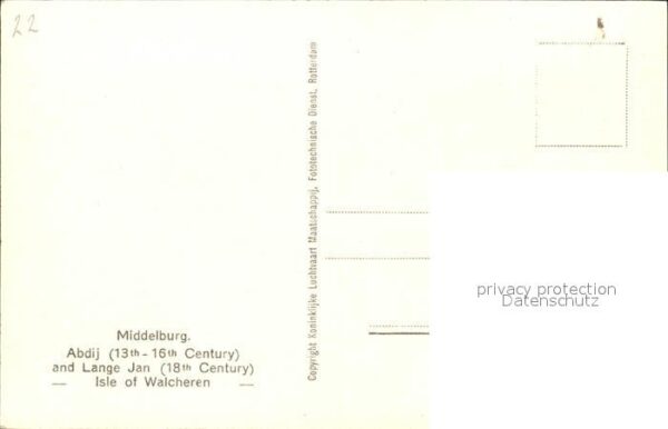 Middelburg Zeeland Abdij met Lange Jan Turm der Koorkerk F – Bild 2