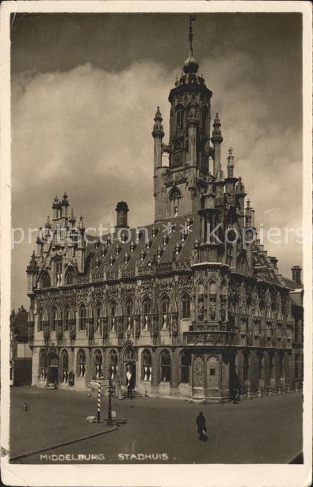 Middelburg Zeeland Stadhuis Rathaus Historisches Gebäude 1