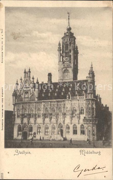 Middelburg Zeeland Stadhuis Rathaus Historisches Gebäude 1