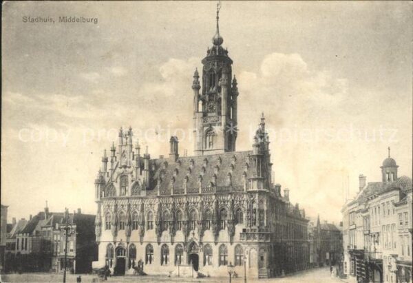 Middelburg Zeeland Stadhuis Rathaus Historisches Gebäude 1
