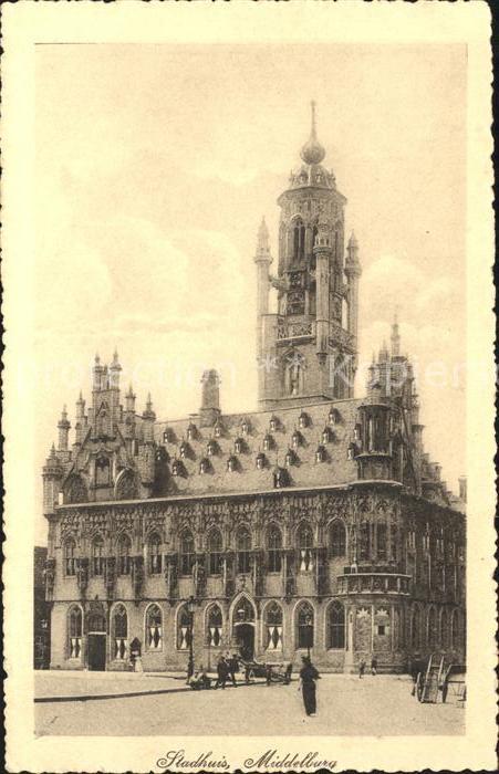 Middelburg Zeeland Stadhuis Rathaus Historisches Gebäude 1