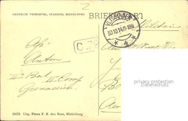 Middelburg Zeeland Gedeelte Voorgevel Stadhuis Rathaus His – Bild 2