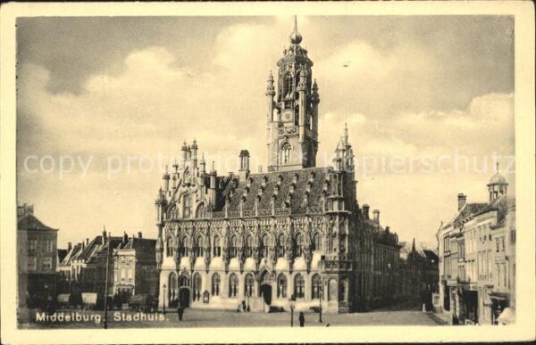Middelburg Zeeland Stadhuis Rathaus Historisches Gebäude 1