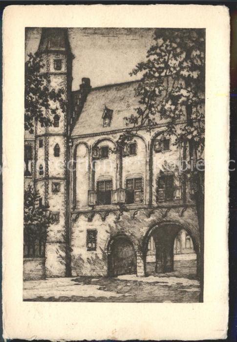 Middelburg Zeeland Abdy Abtei Künstlerkarte Louis Heymans