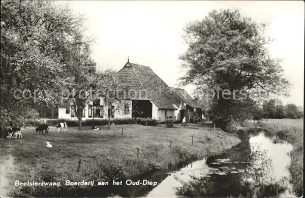 Beetsterzwaag Boerderij aan het Oud Diep Bachlauf Lan