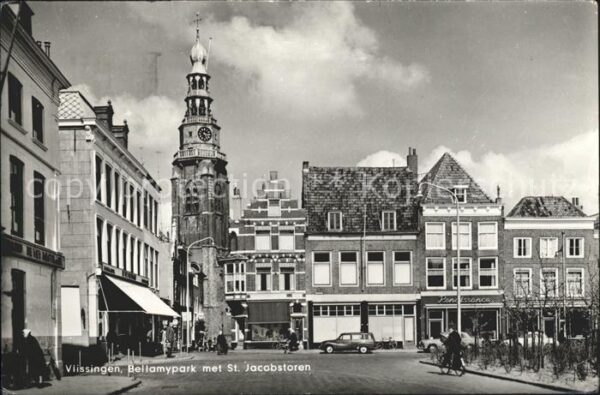 Vlissingen Bellamypark met St Jacobstoren