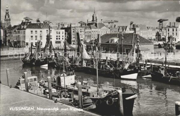 Vlissingen Nieuwendijk met Vismijn Fischerboote
