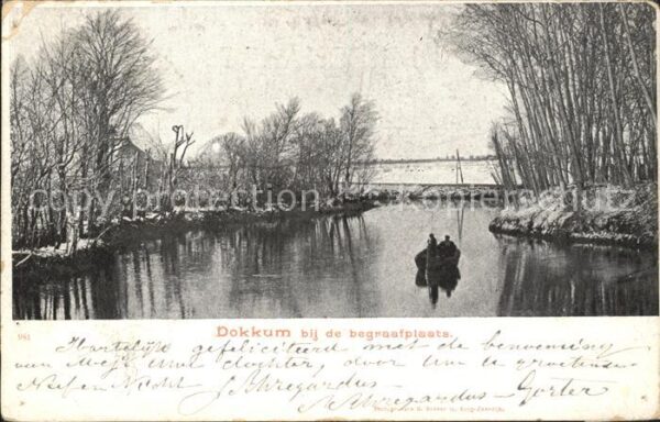 Dokkum bij de begraafplaats