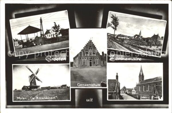 Zonnemaire Gemeentehuis Dorpsgezicht Kerk Molen De