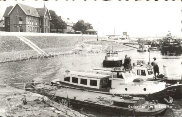 Tolkamer Lobith Rijn Rhein Schlepper Kahn Binnenschifff