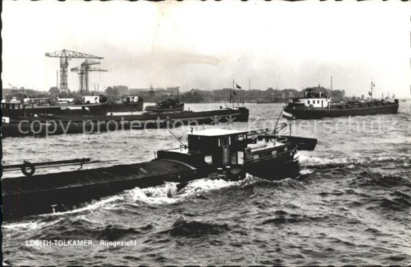 Tolkamer Lobith Rijngezicht Rhein Binnenschifffahrt Fra