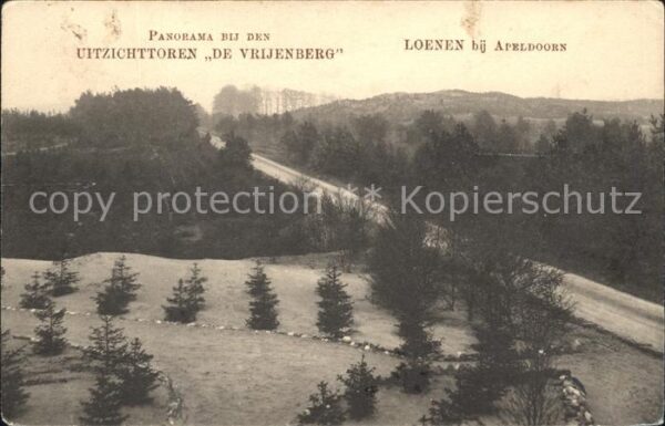 Loenen Panorama bij den Uitzichttoren De Vrije