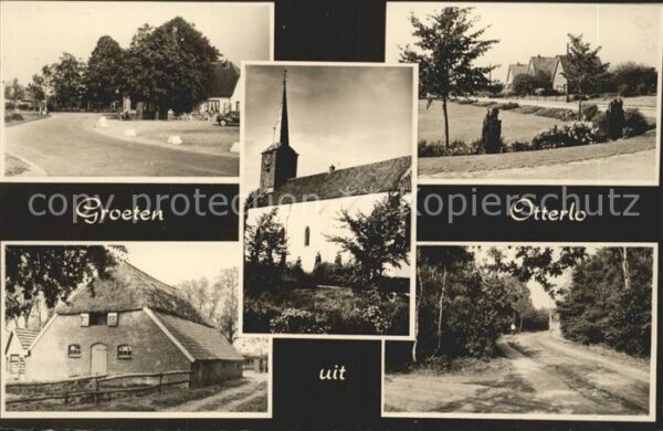 Otterlo Gelderland Teilansichten Strassenpartie Kirche