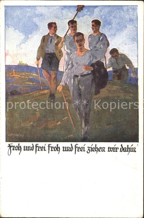 Kuenstlerkarte Amtsberg Froh und frei ziehen wir dahin