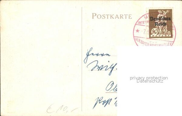 Briefmarken auf Postkarte Bayern Löwe Briefmarken-Händler-und-Sam – Bild 2