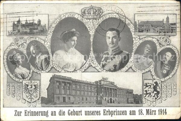 Adel Preussen Erinnerung Geburt Erbprinz 18. März 191
